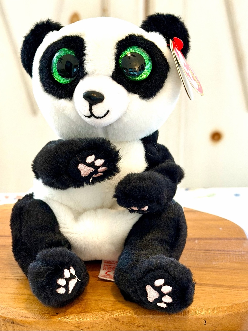 Ty “Ying” Panda Plush with Sparkling Green Eyes